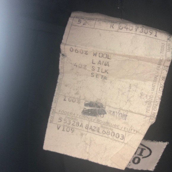 MISSONI UOMO Men's Dark Grey Wool Double breast - Picture 8 of 11